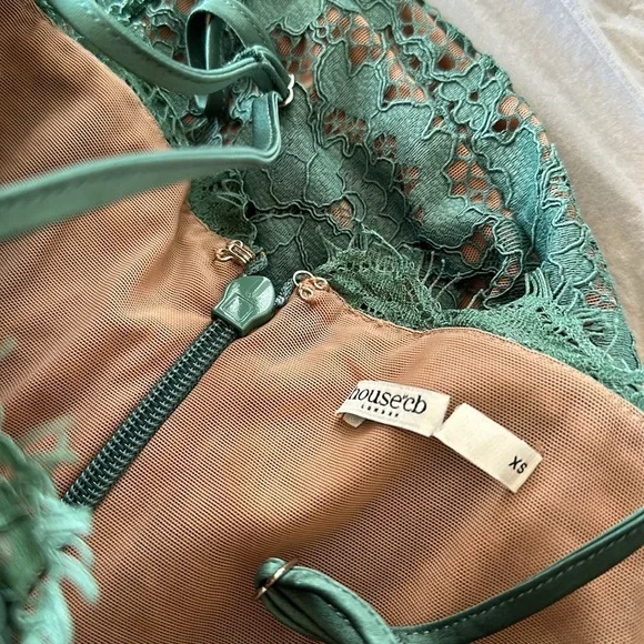 House of CB 'Joelle' Forest Lace Midi Dress green NWOT size XS -  threedaughtersproperties.com